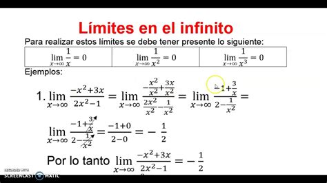 Límites En El Infinito Youtube