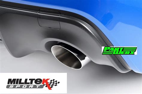 Milltek Sport Secondary Cat Back Exhaust X Burnt Titanium Gt Tips