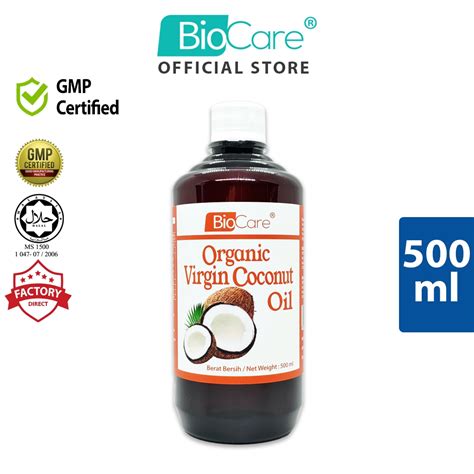 Biocare Organic Virgin Coconut Oil 500 Ml Shopee Malaysia