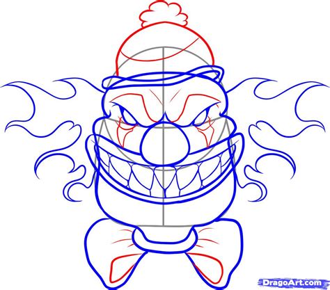 Scary Clown Face Drawing at GetDrawings | Free download