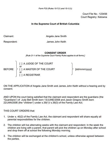 Consent Order Template Prntbl Concejomunicipaldechinu Gov Co