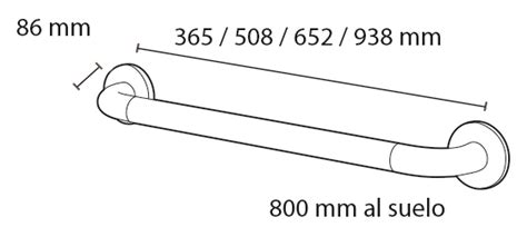 Barra De Apoyo Recta Nylon Mm Presto Equip