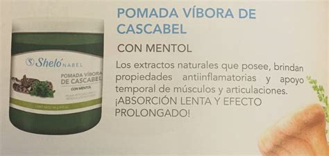 Shelo Nabel Pomada Vibora De Cascabel Rattlesnake Topical Analgesic W