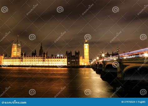 Amazing View of Big Ben at Night Stock Photo - Image of number ...