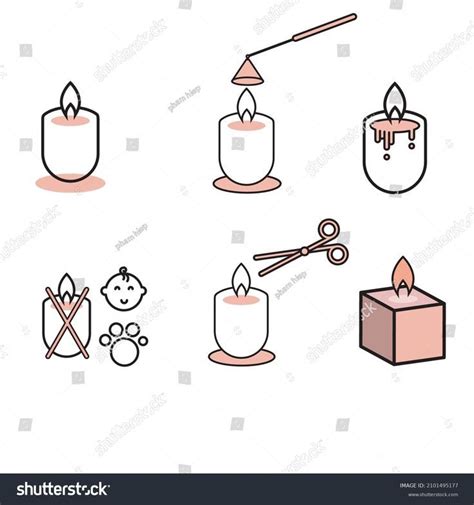 Candle Icon Candle Care Tool Icon Stock Vector Royalty Free