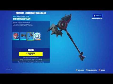 New The Ruthless Claw Pickaxe In Fortnite Metalcore Mina Youtube