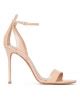 Minimalist High Heel Sandals In Nude Patent Leather PURA LOPEZ