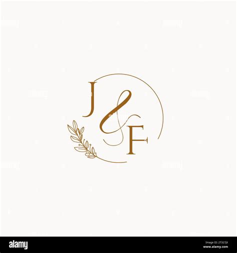 Jf Initial Wedding Monogram Logo Design Ideas Stock Vector Image Art