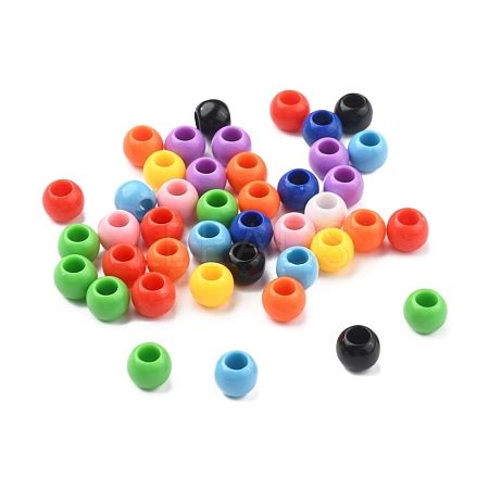 Opaque Acrylic European Beads Lbeads