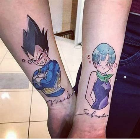 Tattoo Bulma E Vegeta Tatuagens De Anime Vegeta E Bulma Design De