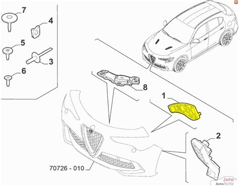 Ślizg zderzaka górny lewy Alfa Romeo Stelvio autoczescisklep