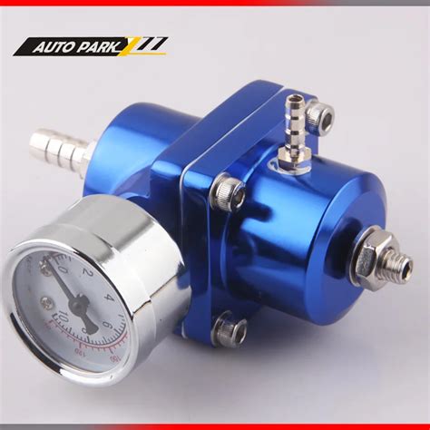 Universal Adjustable Fuel Pressure Regulator Psi Fpr Meter Gas