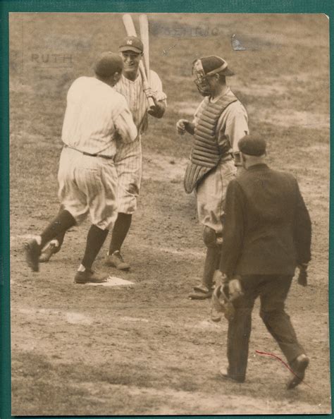 Lot Detail 1927 World Series Type 1 Photo W Lou Gehrig Babe Ruth