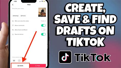 How To Save And Find Drafts In TikTok How To Create A Draft On TikTok