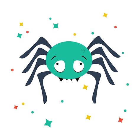 Premium Vector | Happy halloween spider in cartoon style vector