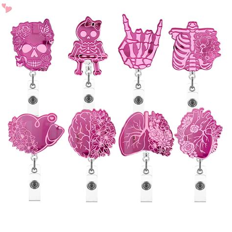 Xray Badge Reels Skeleton Retractable Badge Clips Holder With Alligator