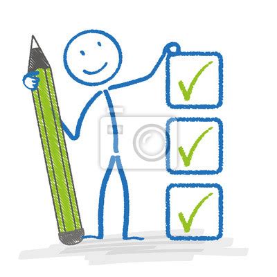 Stickman Checkliste Leinwandbilder Bilder Strichm Nnchen Pr Fung