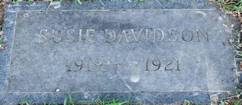 Susie Davidson 1919 1921 Memorial Find A Grave