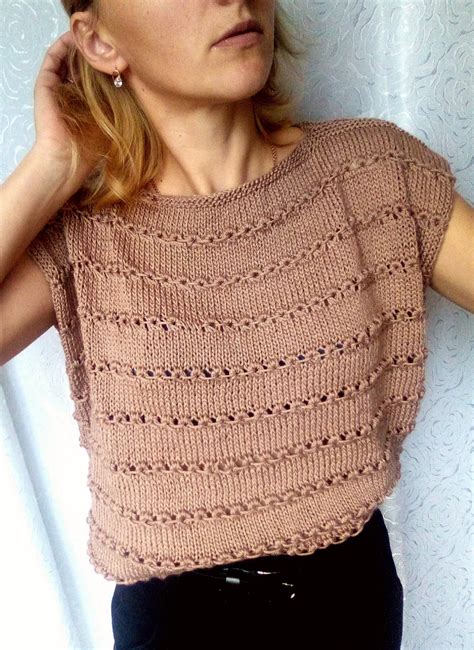 Knitting Pattern T Shirt Summer Knitting Oversized T Shirt Etsy