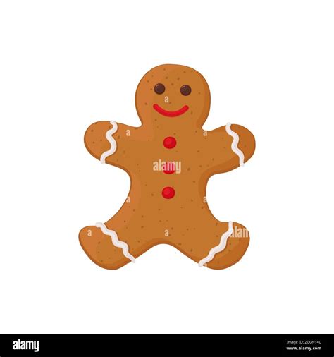 Christmas Gingerbread Vector Illustration Isolated On White Background