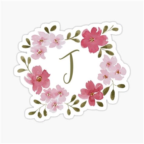 "Monogram J" Sticker for Sale by MaPetiteFleur | Redbubble