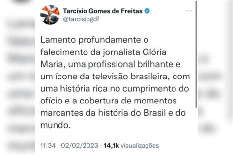 Mundo político lamenta morte de Glória Maria Uma das maiores