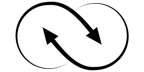 Icon Infinite Sign Of Two Arrows Sync Recycle Interaction Synergy