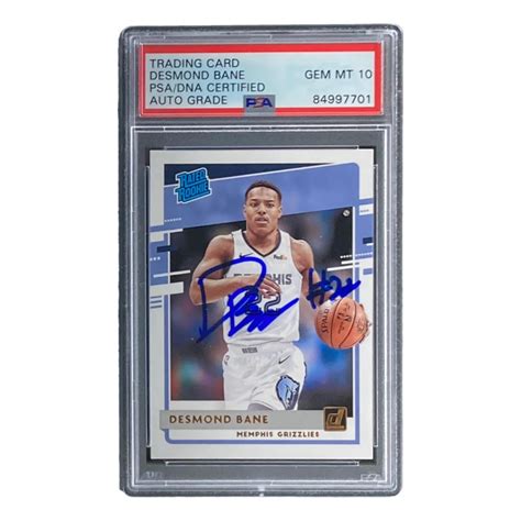 Desmond Bane Signed Donruss Rr Rc Psa Autograph Graded