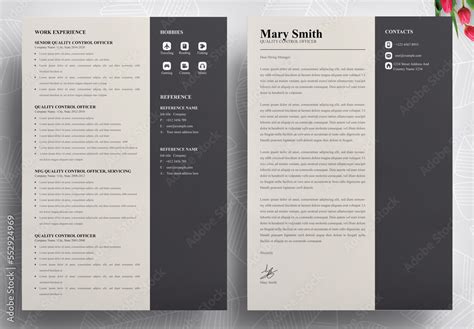 Modern Resume Template Stock Template | Adobe Stock