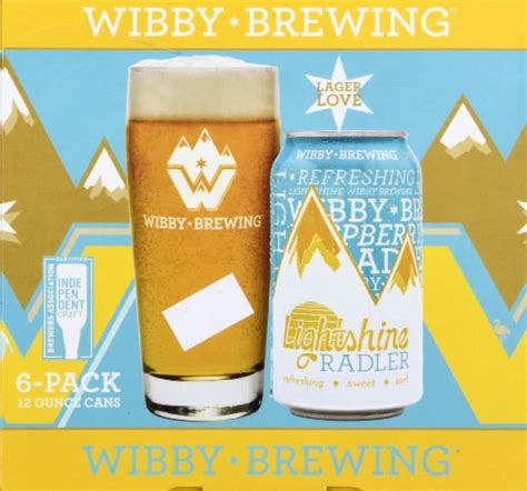 Wibby Brewing Lightshine Radlar Lager Beer 6 Cans 12 Fl Oz Kroger