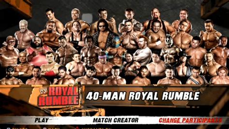 Wwe 12 Ps3 40 Man Royal Rumble Youtube