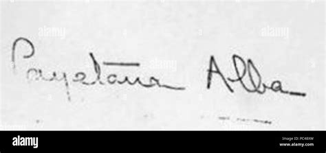 558 Signature Of The Most Excellent Duchess Of Alba Cayetana Fitz