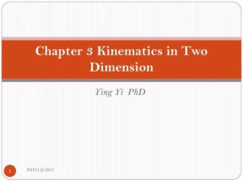 Ppt Chapter 3 Kinematics In Two Dimension Powerpoint Presentation