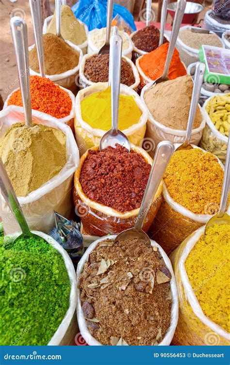 Indian Colorful Spices Stock Image Image Of Colorful 90556453