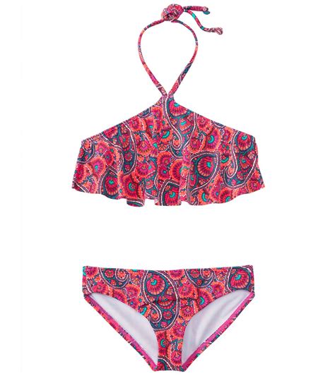 Billabong Girls Bandana Rama Paisley Party Flutter Bikini Set