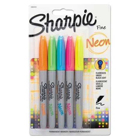 San1860443 Sharpie Neon Permanent Markers Zuma