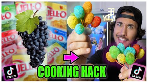 We Tasted Viral Tiktok Cooking Life Hacks Rainbow Jello Grapes