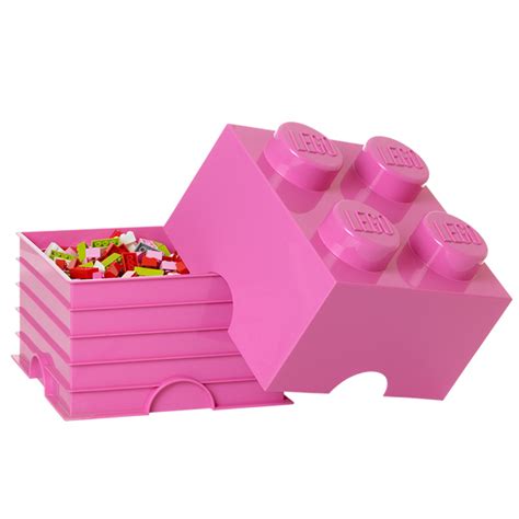 Room Copenhagen Contenitore Lego Storage Brick 4 Rosa Finnish Design