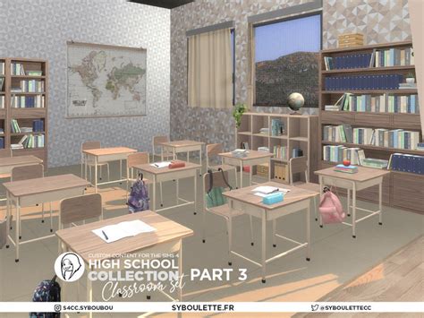 The Sims Resource Patreon Release High School Classroom Set Part 3