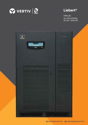 Liebert Hipulse Ac 20 800kva Brochure