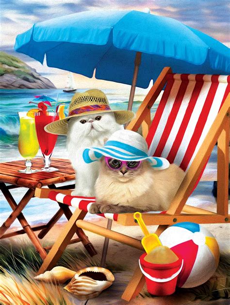 Beach Cats 300 Pieces SunsOut Puzzle Warehouse