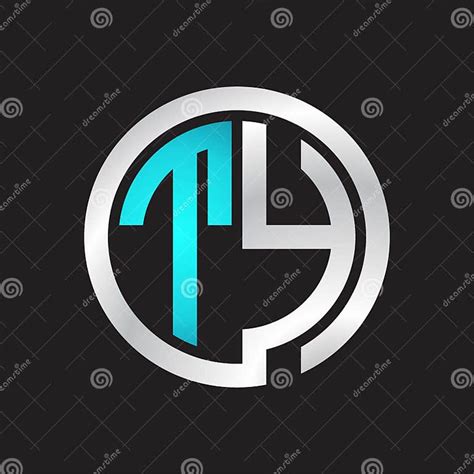 Ty Initial Logo Linked Circle Monogram Stock Vector Illustration Of