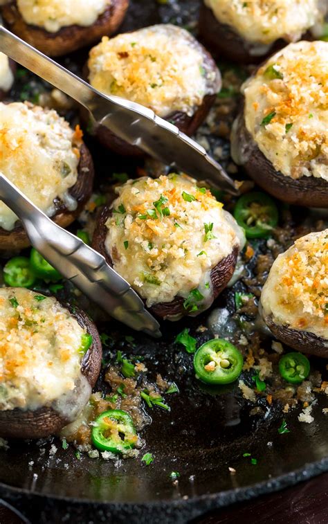 Jalape O Cream Cheese Stuffed Mushrooms Peas And Crayons