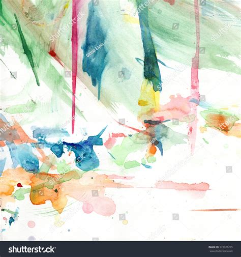 Watercolor Brush Strokes Background Stock Illustration 373921225