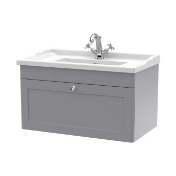 Nuie Classique Vanity Unit | 820mm | CLC296F | Satin Grey