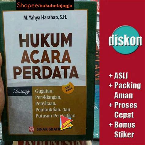 Jual Hukum Acara Perdata Hard Cover M Yahya Harahap Shopee Indonesia