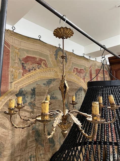 Gilded Iron Chandelier For Sale At 1stdibs