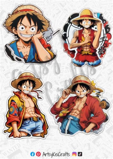 Premium One Piece Vinyl Stickers Nami Roronoa Zoro Monkey D Luffy