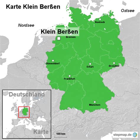 Stepmap Karte Klein Ber En Landkarte F R Deutschland