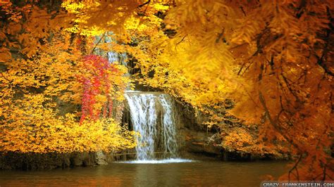 Waterfall In Autumn Wallpapers - Wallpaper Cave